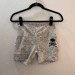 Lululemon/Soul Cycle Snow Leopard Print Biker Shorts